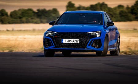 2023 Audi RS 3 Sportback Performance Edition (Color: Nogaro Blue Pearl Effect) Front Wallpapers 450x275 (34)