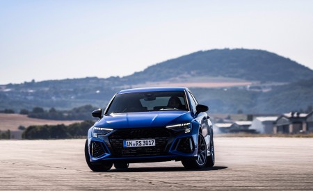 2023 Audi RS 3 Sportback Performance Edition (Color: Nogaro Blue Pearl Effect) Front Wallpapers 450x275 (35)