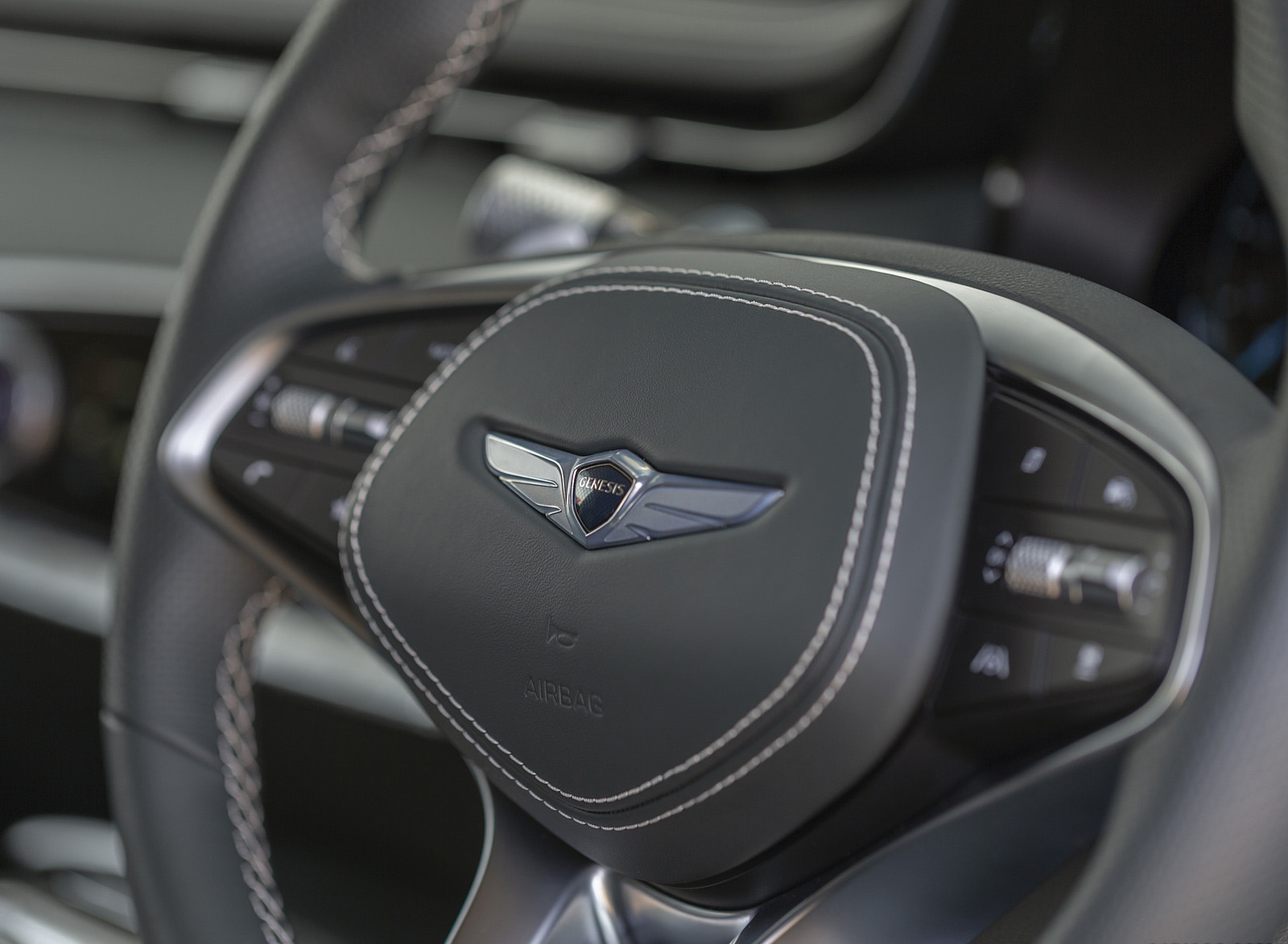 2023 Genesis Electrified GV70 (UK-Spec) Interior Steering Wheel Wallpapers #48 of 106