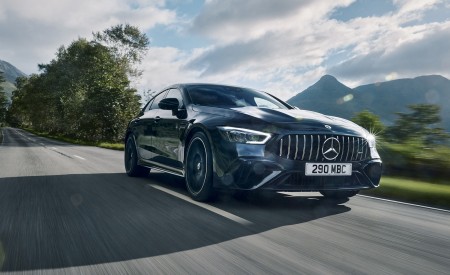 2023 Mercedes-AMG GT 63 S E Performance 4-door (UK-Spec) Front Three-Quarter Wallpapers 450x275 (9)