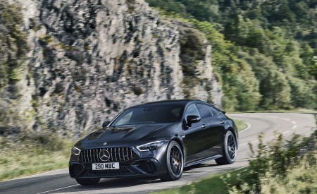 2023 Mercedes-AMG GT 63 S E Performance 4-door (UK-Spec) Front Three-Quarter Wallpapers 450x275 (5)
