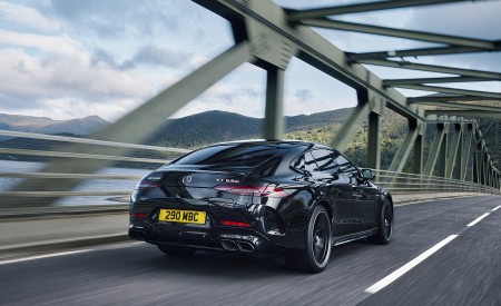 2023 Mercedes-AMG GT 63 S E Performance 4-door (UK-Spec) Rear Three-Quarter Wallpapers 450x275 (3)