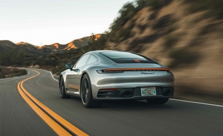 2023 Porsche 911 Carrera T (Color: GT Silver Metallic) Rear Wallpapers 450x275 (155)