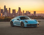 2023 Porsche 911 Carrera T (Color: Gulf Blue) Front Three-Quarter Wallpapers 150x120