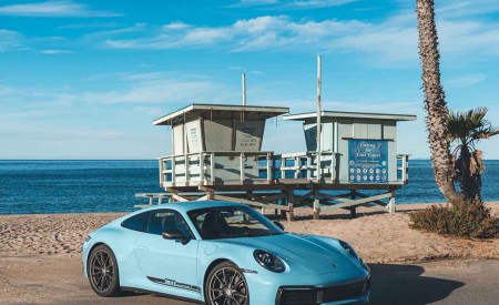 2023 Porsche 911 Carrera T (Color: Gulf Blue) Front Three-Quarter Wallpapers 450x275 (128)