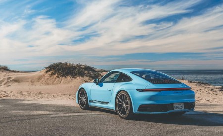 2023 Porsche 911 Carrera T (Color: Gulf Blue) Rear Three-Quarter Wallpapers 450x275 (122)