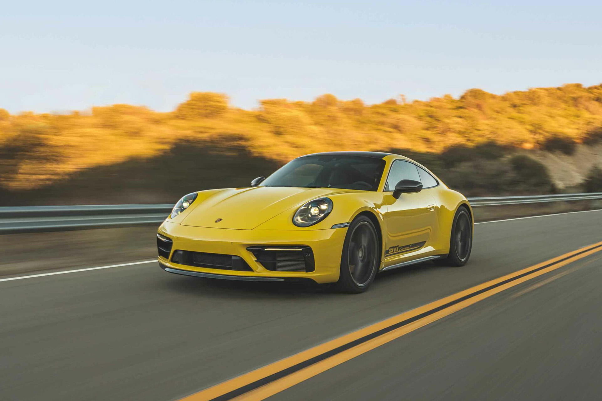 2023 Porsche 911 Carrera T (Color: Racing Yellow) Front Three-Quarter Wallpapers (12)