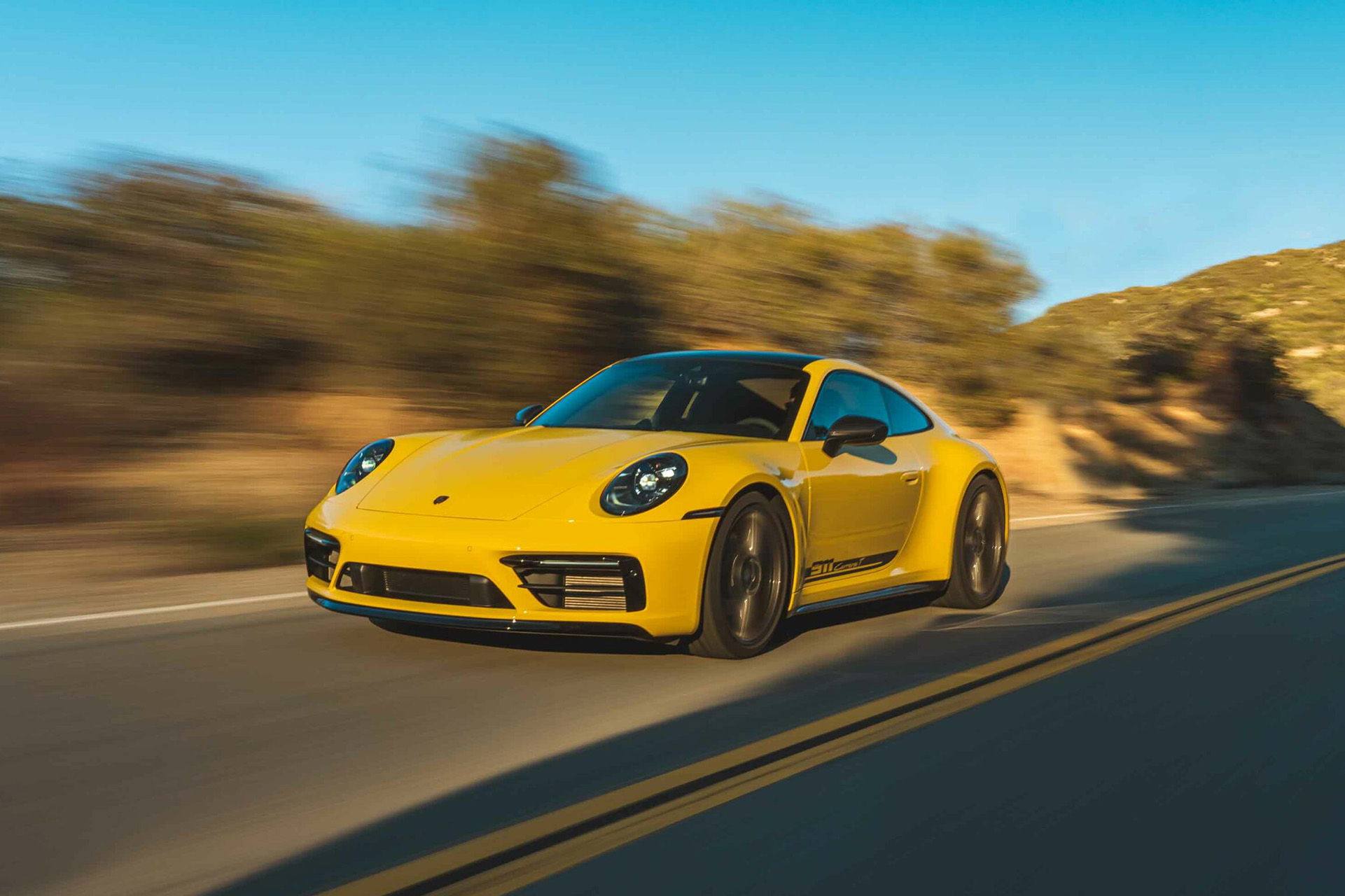 2023 Porsche 911 Carrera T (Color: Racing Yellow) Front Three-Quarter Wallpapers (13)