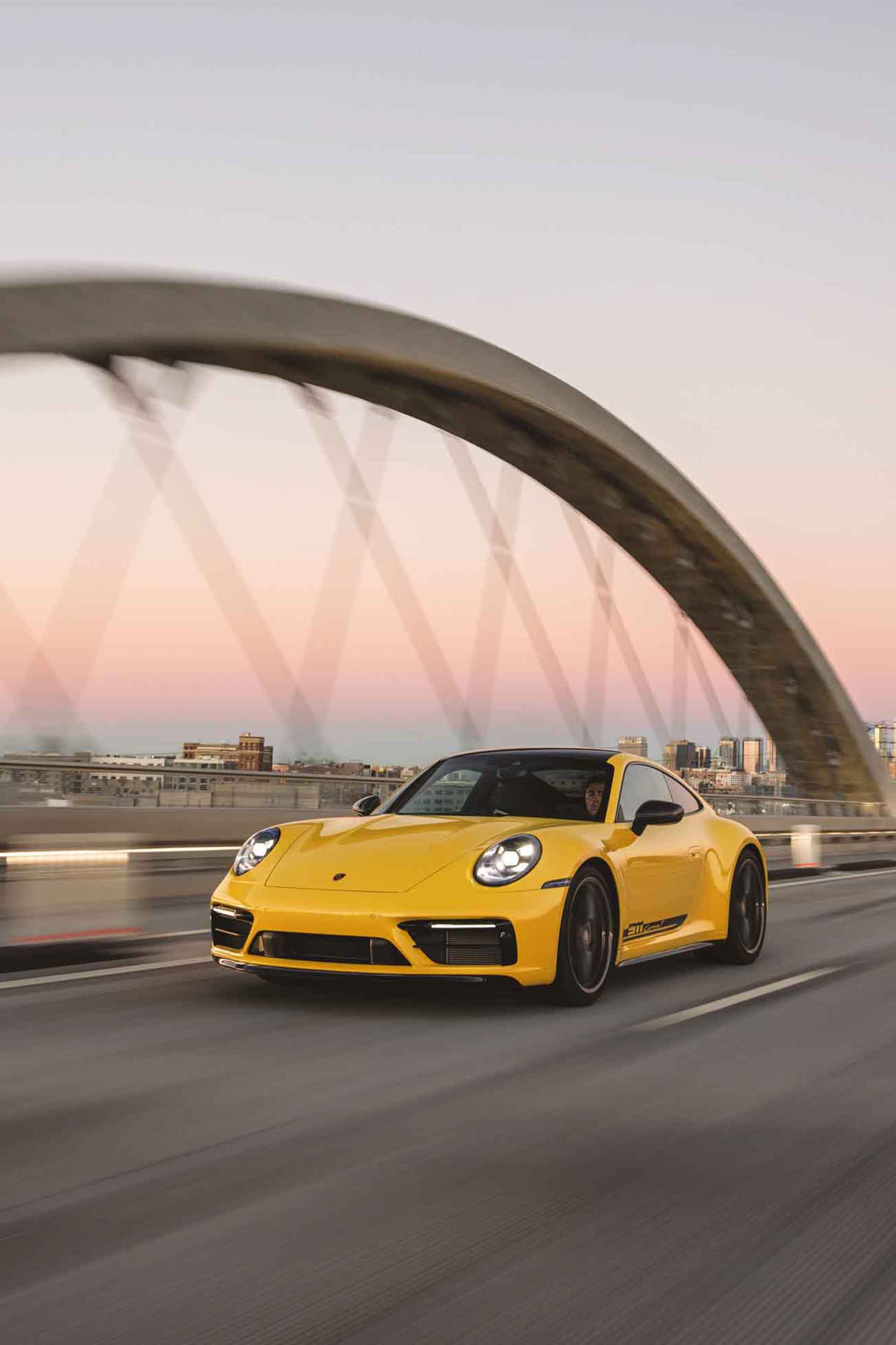 2023 Porsche 911 Carrera T (Color: Racing Yellow) Front Three-Quarter Wallpapers (3)