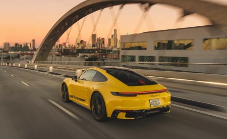 2023 Porsche 911 Carrera T (Color: Racing Yellow) Rear Three-Quarter Wallpapers 450x275 (33)