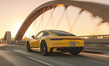 2023 Porsche 911 Carrera T (Color: Racing Yellow) Rear Three-Quarter Wallpapers 450x275 (35)