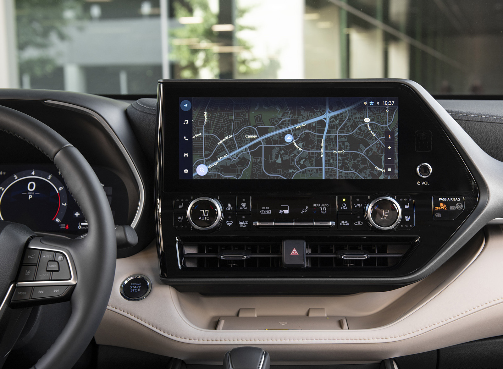 2023 Toyota Highlander Limited AWD 2.4-Liter Turbo (Color: Cypress Green) Central Console Wallpapers #18 of 28
