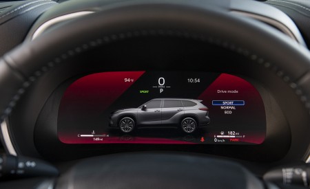 2023 Toyota Highlander Limited AWD 2.4-Liter Turbo (Color: Cypress Green) Digital Instrument Cluster Wallpapers 450x275 (16)