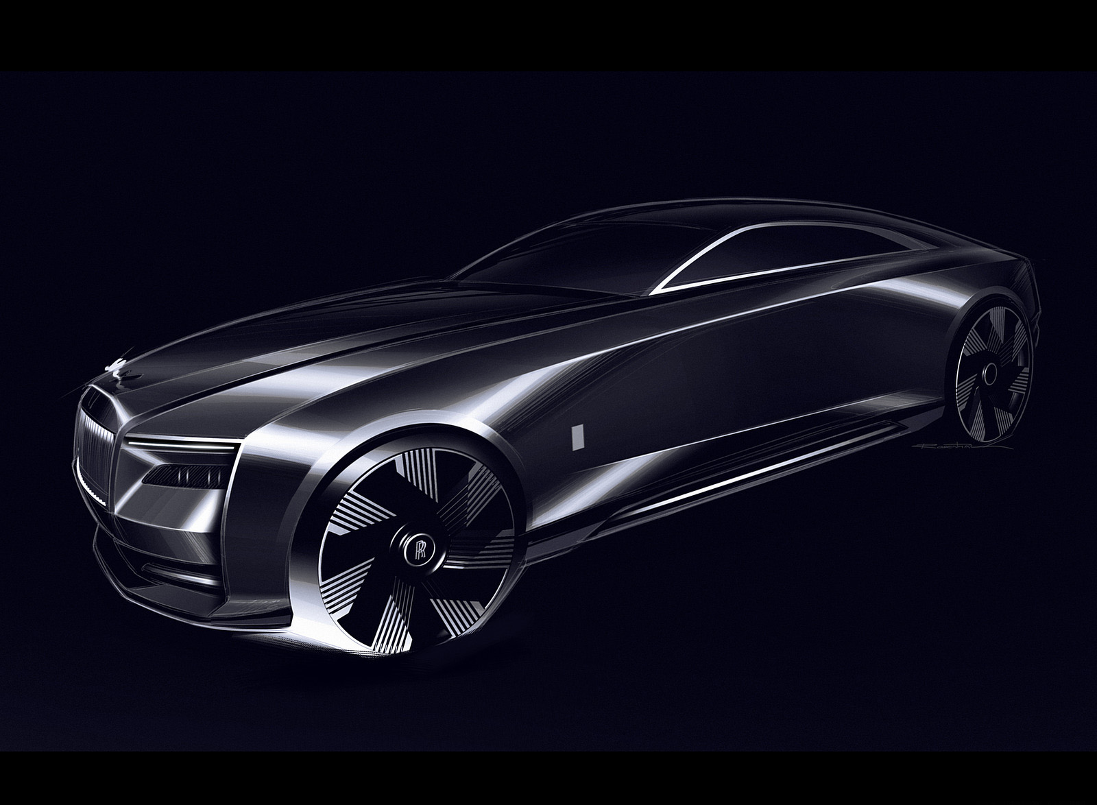 2024 Rolls-Royce Spectre Design Sketch Wallpapers #44 of 48