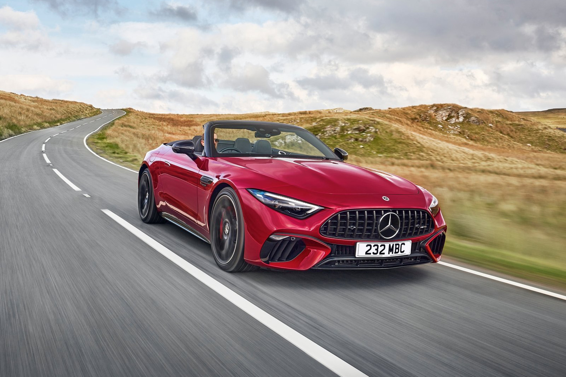 2022 Mercedes-AMG SL 55 (UK-Spec) Front Three-Quarter Wallpapers (1)