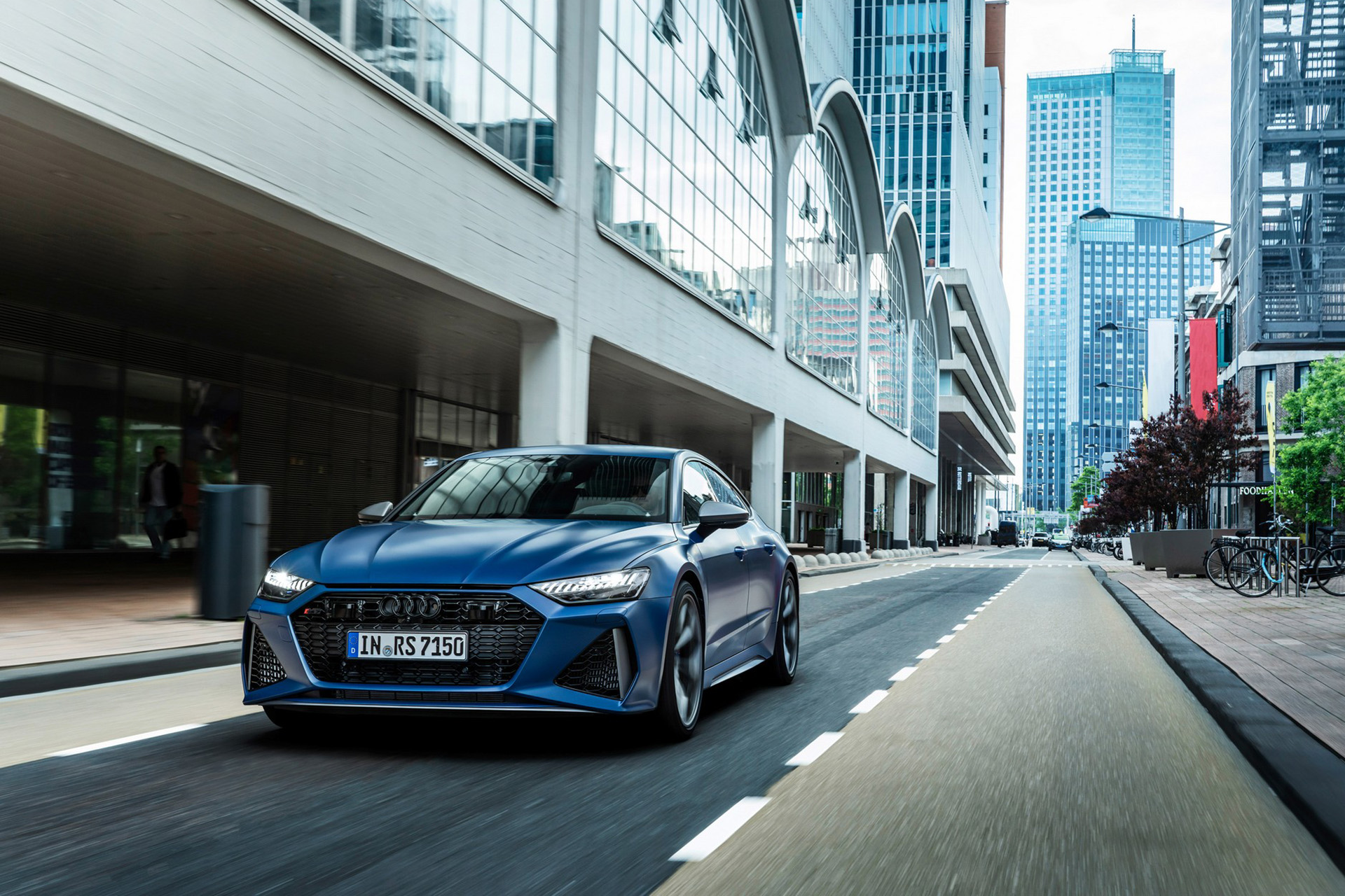 2023 Audi RS7 Sportback Performance (Color: Ascari Blue Matt) Front Three-Quarter Wallpapers #45 of 119