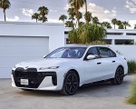 2023 BMW 760i xDrive (Color: Mineral White Metallic; US-Spec) Front Three-Quarter Wallpapers 150x120