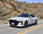 2023 BMW 760i xDrive (Color: Mineral White Metallic; US-Spec) Front Three-Quarter Wallpapers 150x120