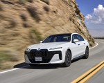 2023 BMW 760i xDrive (Color: Mineral White Metallic; US-Spec) Front Three-Quarter Wallpapers 150x120