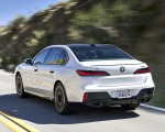 2023 BMW 760i xDrive (Color: Mineral White Metallic; US-Spec) Rear Three-Quarter Wallpapers 150x120