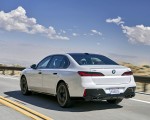 2023 BMW 760i xDrive (Color: Mineral White Metallic; US-Spec) Rear Three-Quarter Wallpapers 150x120