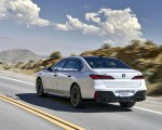 2023 BMW 760i xDrive (Color: Mineral White Metallic; US-Spec) Rear Three-Quarter Wallpapers 150x120