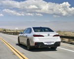 2023 BMW 760i xDrive (Color: Mineral White Metallic; US-Spec) Rear Three-Quarter Wallpapers 150x120