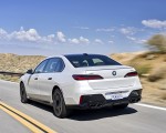 2023 BMW 760i xDrive (Color: Mineral White Metallic; US-Spec) Rear Three-Quarter Wallpapers 150x120