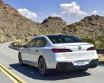 2023 BMW 760i xDrive (Color: Mineral White Metallic; US-Spec) Rear Three-Quarter Wallpapers 150x120
