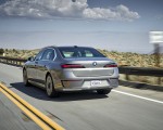 2023 BMW i7 xDrive60 (Color: Oxid Grey Metallic; US-Spec) Rear Three-Quarter Wallpapers 150x120