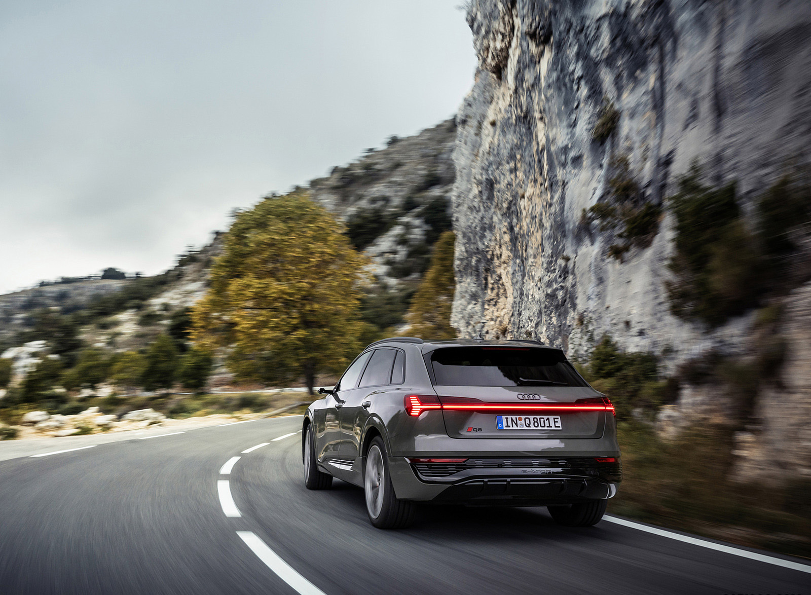 2024 Audi Q8 e-tron quattro (Color: Chronos Gray Metallic) Rear Wallpapers (4)