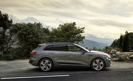 2024 Audi Q8 e-tron quattro (Color: Chronos Gray metallic) Side Wallpapers 450x275 (16)