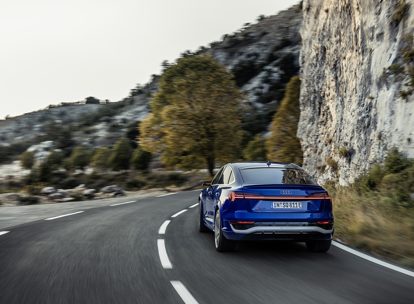 2024 Audi SQ8 Sportback e-tron quattro (Color: Ultra Blue metallic) Rear Wallpapers (12)