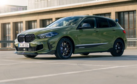 2023 BMW M135i xDrive M Performance Parts (Color: Urban Green) Front Three-Quarter Wallpapers 450x275 (3)