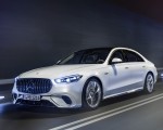 2023 Mercedes-AMG S 63 E PERFORMANCE (Color: MANUFAKTUR Cashmere White Magno) Front Three-Quarter Wallpapers 150x120 (12)