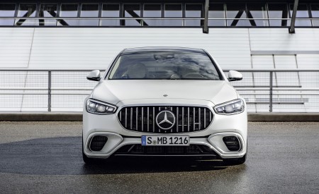 2023 Mercedes-AMG S 63 E PERFORMANCE (Color: MANUFAKTUR Cashmere White Magno) Front Wallpapers 450x275 (28)