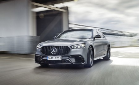 2023 Mercedes-AMG S 63 E PERFORMANCE (Color: MANUFAKTUR Selenite Grey Magno) Front Wallpapers 450x275 (10)