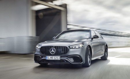 2023 Mercedes-AMG S 63 E PERFORMANCE (Color: MANUFAKTUR Selenite Grey Magno) Front Wallpapers 450x275 (3)