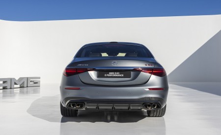 2023 Mercedes-AMG S 63 E PERFORMANCE (Color: MANUFAKTUR Selenite Grey Magno) Rear Wallpapers 450x275 (71)