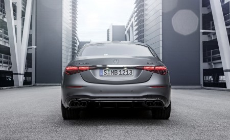 2023 Mercedes-AMG S 63 E PERFORMANCE (Color: MANUFAKTUR Selenite Grey Magno) Rear Wallpapers 450x275 (42)