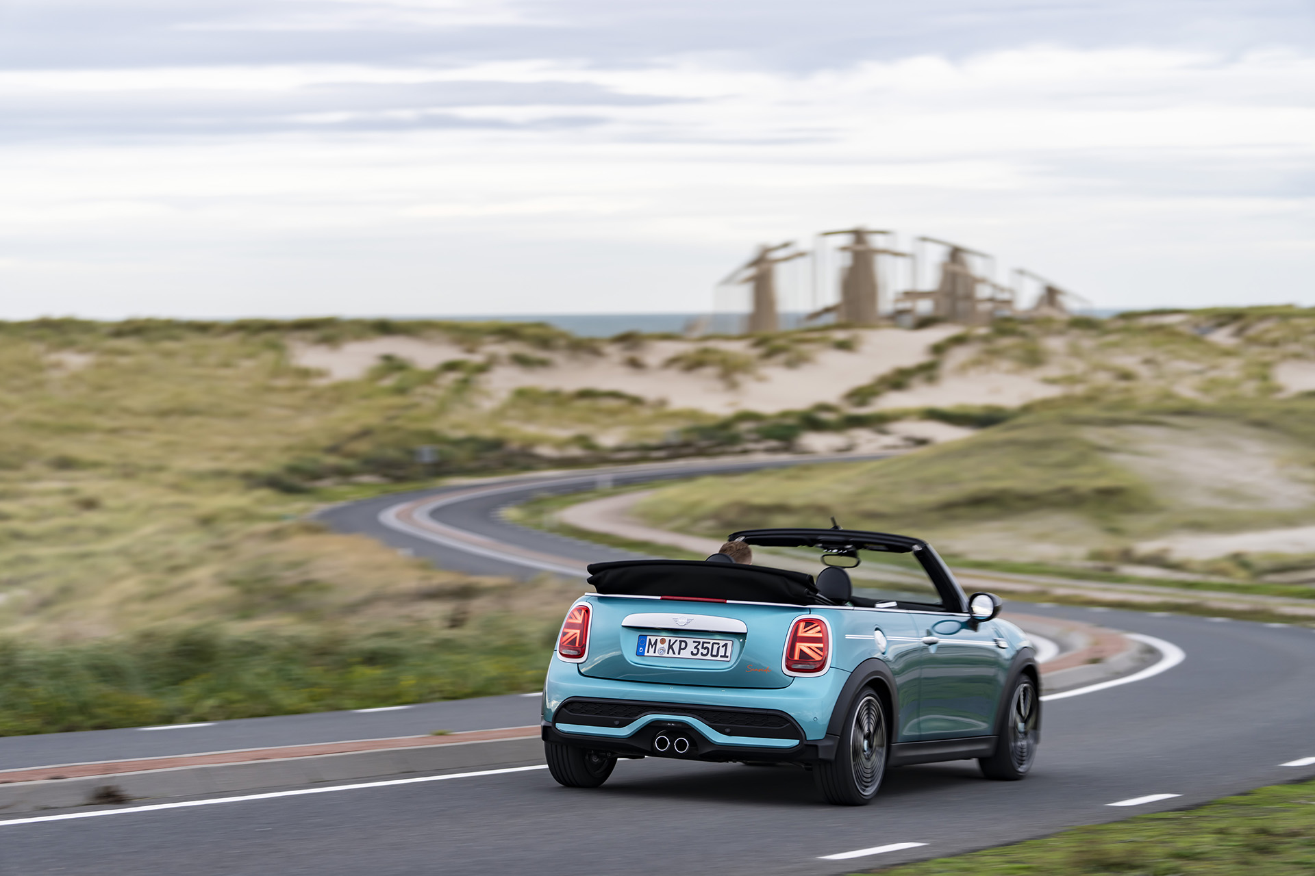 2023 Mini Cooper S Convertible Seaside Edition (Color: Caribbean Aqua) Rear Three-Quarter Wallpapers #5 of 133