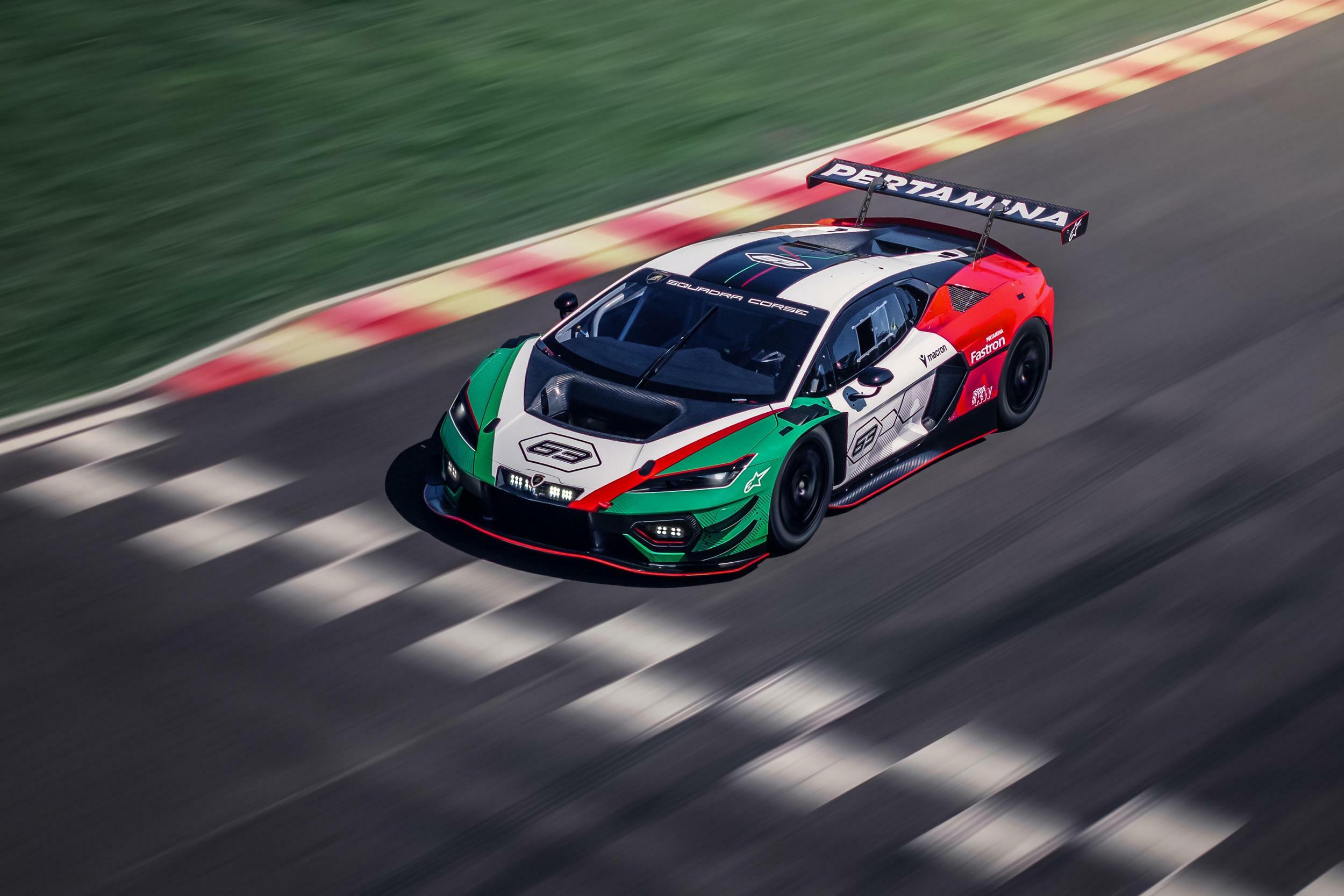 Download 2026 Lamborghini Temerario GT3 Front Three-Quarter Wallpapers (7)