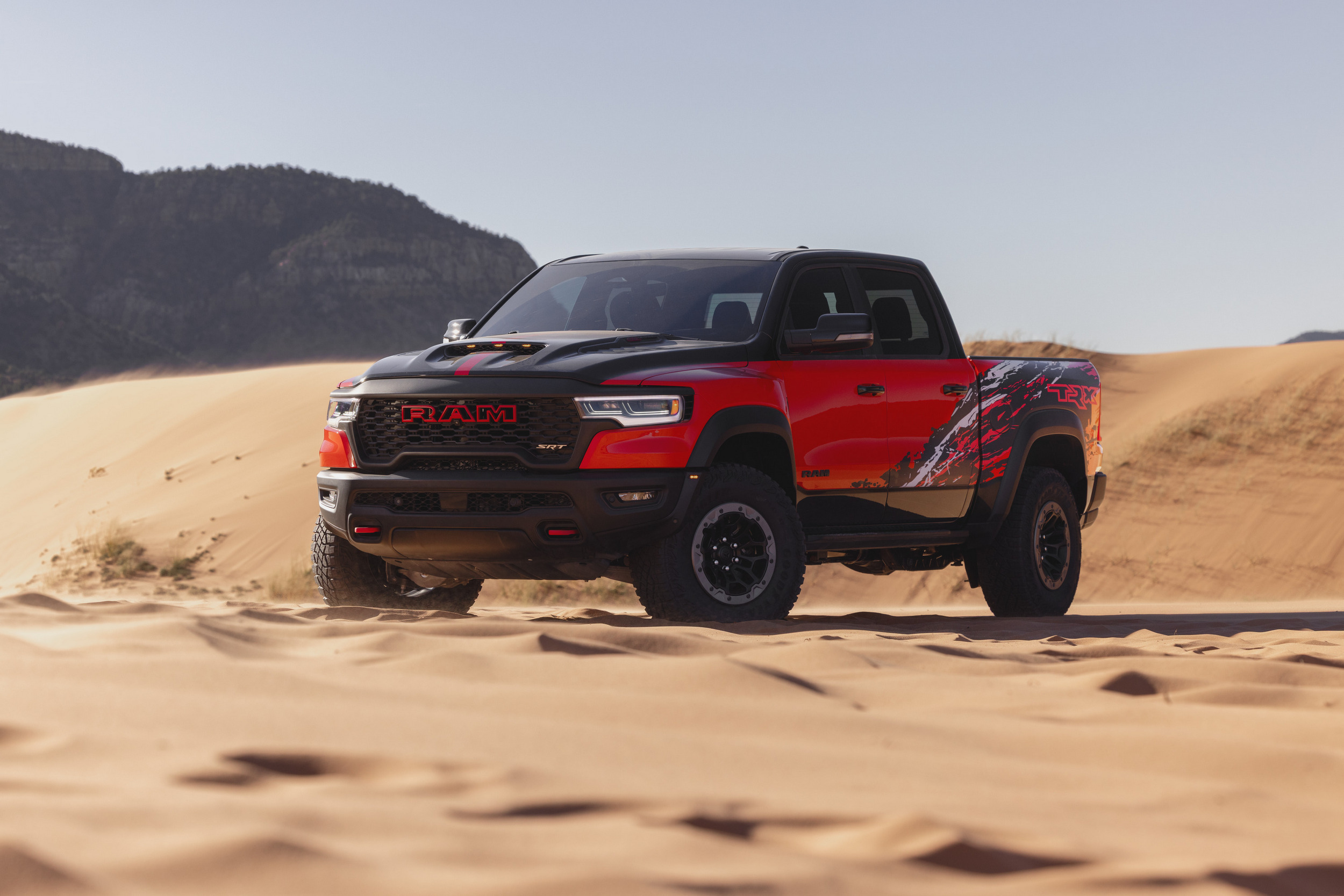 Download 2027 Ram 1500 SRT TRX Bloodshot Night Edition car wallpapers in HD and 4K for your desktop, phone or tablet. All car images belong to their respective owners and are free for personal use only.
