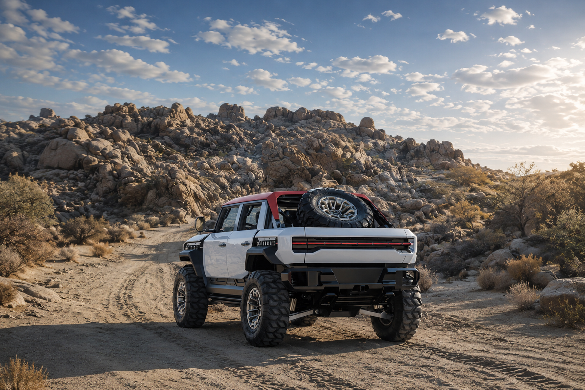 Download 2026 GMC Hummer X SUV Concept Rear Three-Quarter Wallpapers (2)