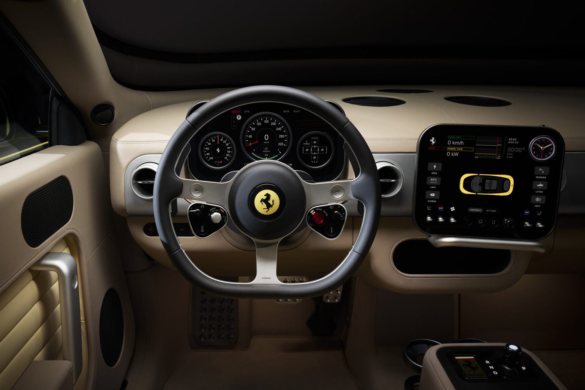 Download 2027 Ferrari Luce Interior Steering Wheel Wallpapers (14)