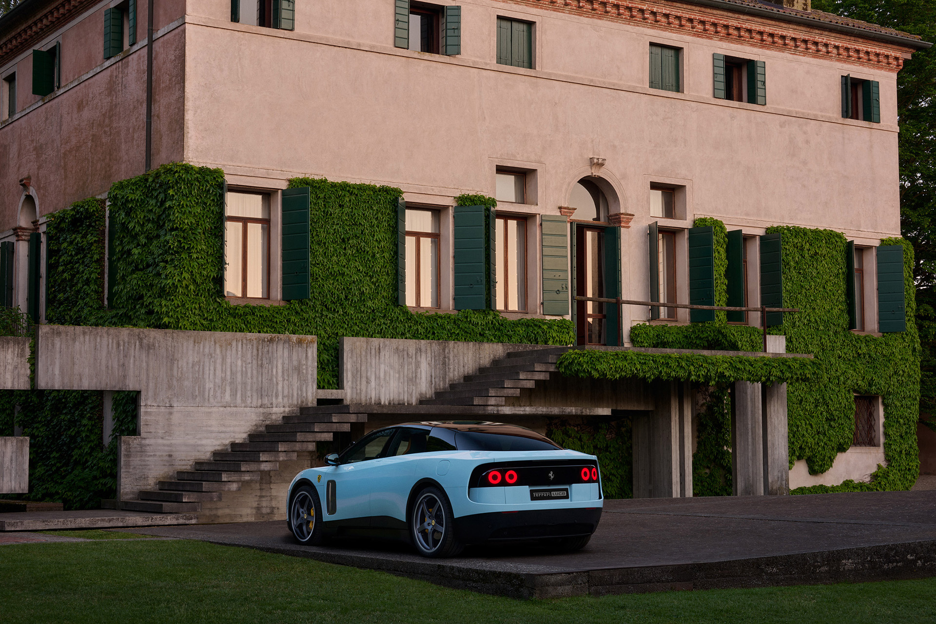 Download 2027 Ferrari Luce Rear Three-Quarter Wallpapers (5)