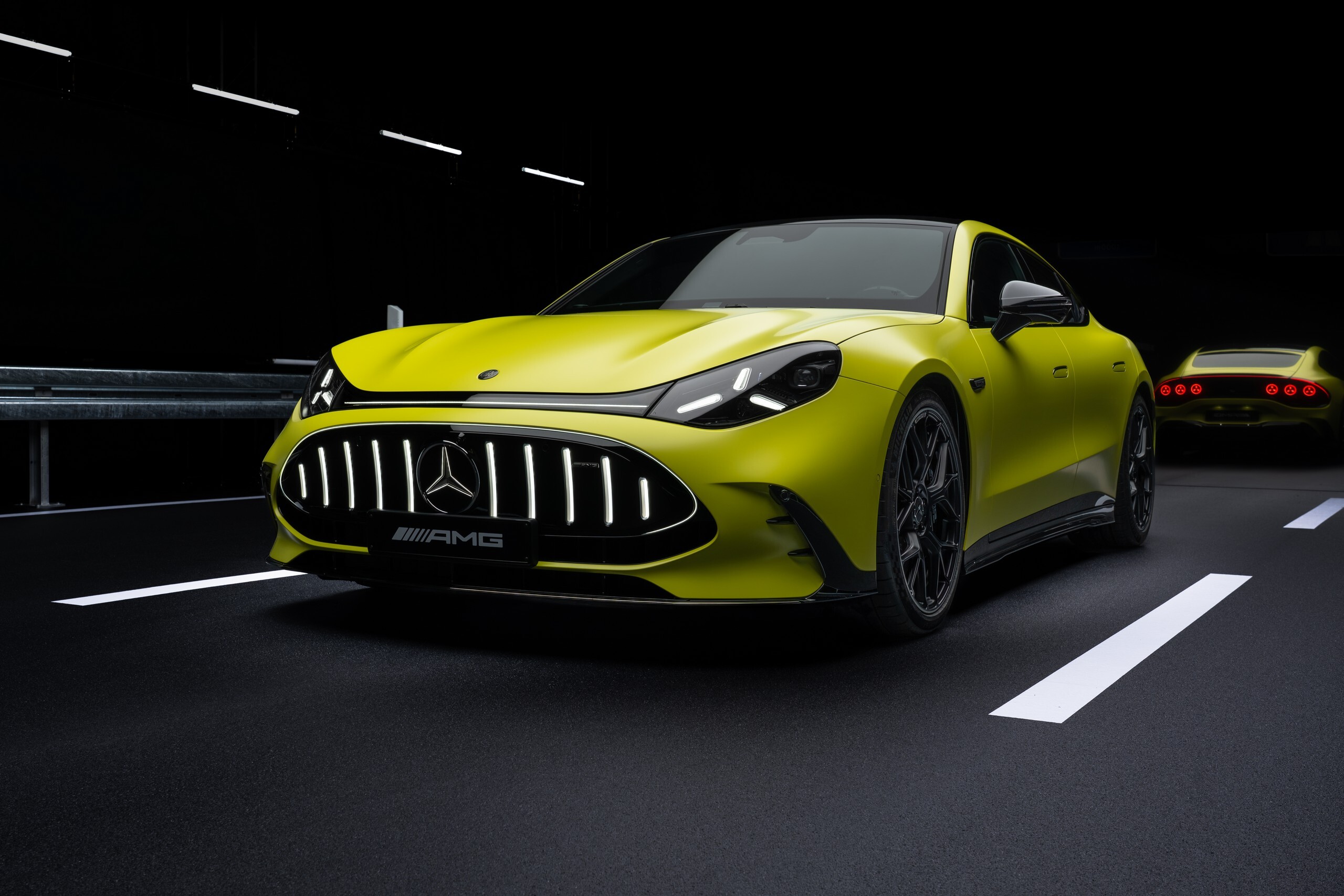 Download 2027 Mercedes-AMG GT 4-Door Coupe Front Wallpapers (6)
