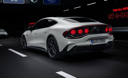 2027 Mercedes-AMG GT 4-Door Coupe Rear Three-Quarter Wallpapers 450x275 (36)