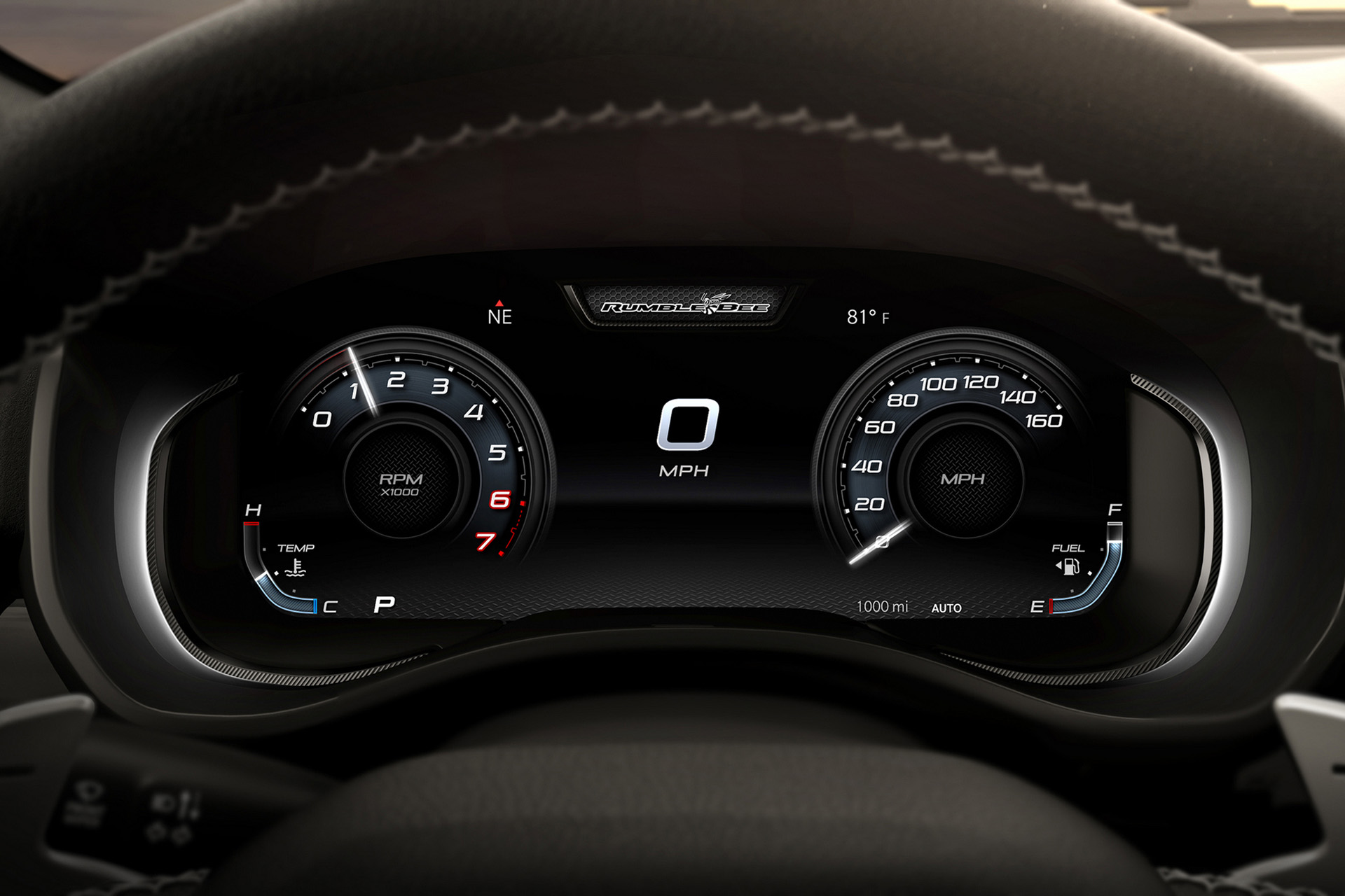 2027 Ram 1500 Rumble Bee Digital Instrument Cluster Wallpapers (14)
