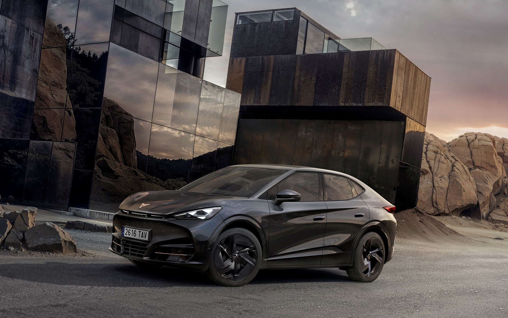 Download 2026 Cupra Tavascan Black Edition car wallpapers in HD and 4K for your desktop, phone or tablet.